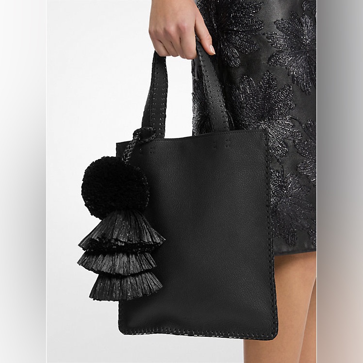 Michael Kors Collection Ponza Medium Hand-Stitched Pebbled Leather Tote Bag